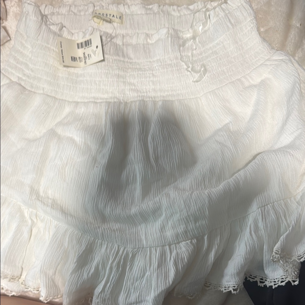 White Ruffled Skirt